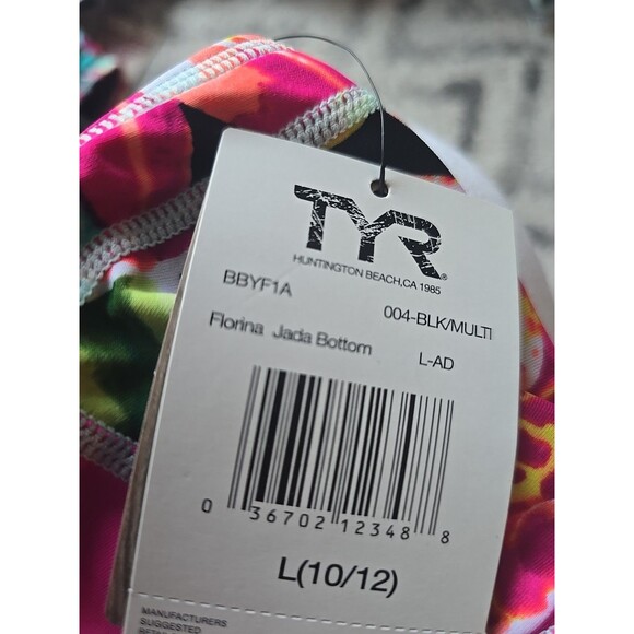 TYR Womens Black/pink Floral Florina Nico Top (XL) &  Jada Bottom (L)  New - Picture 4 of 4